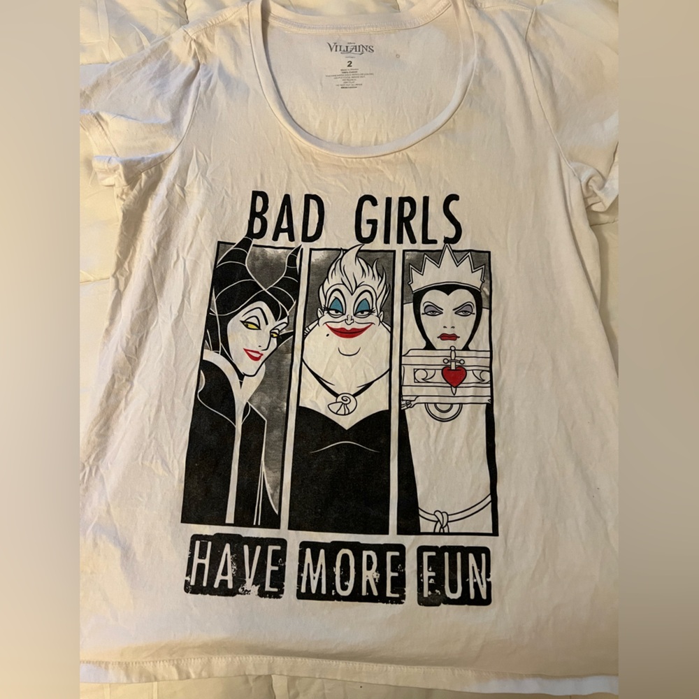 Disney Villians Bad Girls Have more Fun White T-Shirt